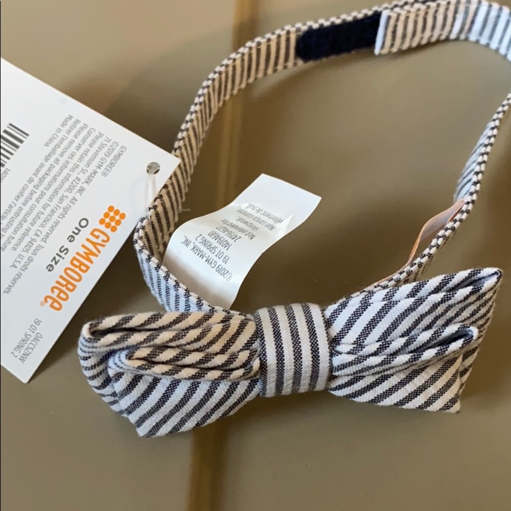 One size baby bow tie NWT Gymboree seersucker